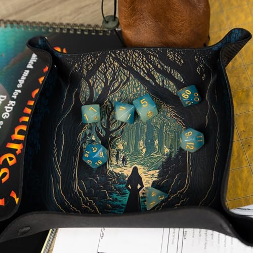 Tacka na kości - Dice Tray do gier planszowych i RPG kompatybilny z Księga Cudów, Chińczyk, Roll Player, To ja go tnę!, Ashes: Odrodzenie z Popiołów, Kowale Losu - Słowiański Las