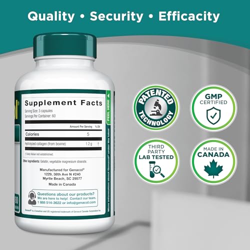 Collagen Peptides Joint Supplements for Men & Women by Genacol | Exclusive Hydrolyzed Collagen Pills | Helps Maintain Healthy Joints | Colageno Hidrolizado | Genacol Original 180 Capsules - Image 6