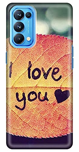 Image of Amazon Brand - Solimo Designer I Love U 3D Printed Hard Back Case Mobile Cover Oppo Reno 5 Pro