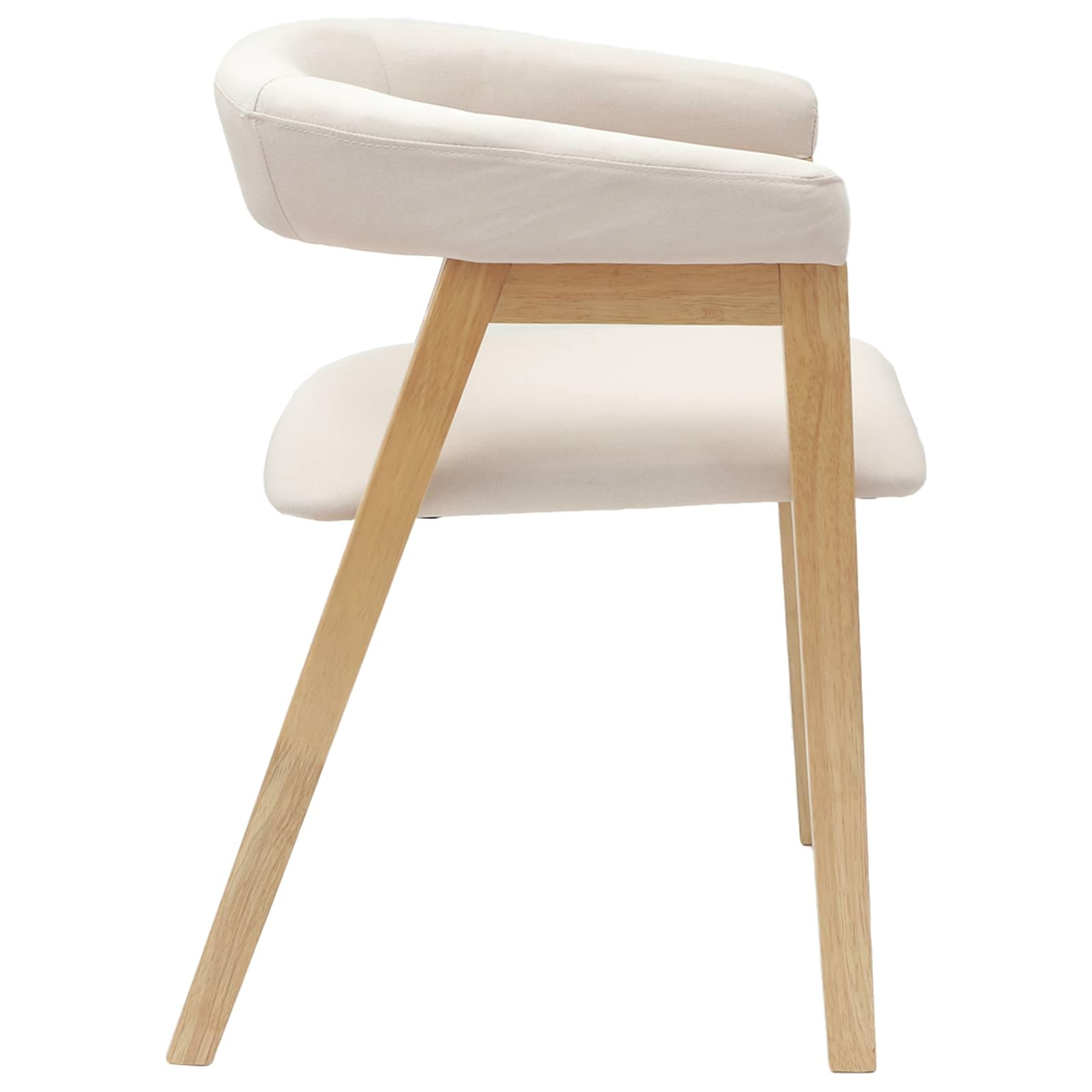 Set di 2 sedie da pranzo in legno massiccio naturale, 54 x 57 x