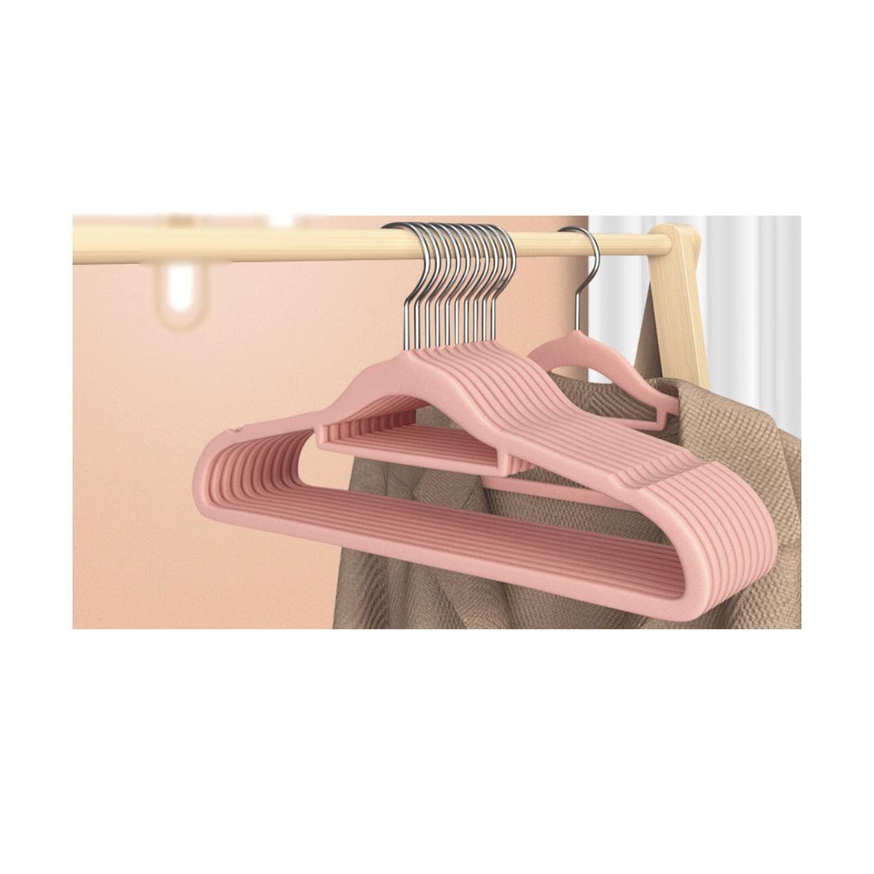 TXGJWRA Space Saving Hangers 20-Pack Coat Hanger Non Slip Hangers Clothes Hangers Suit Shirt Dress Hangers Thin Flocked Hangers Hangers Coat,A
