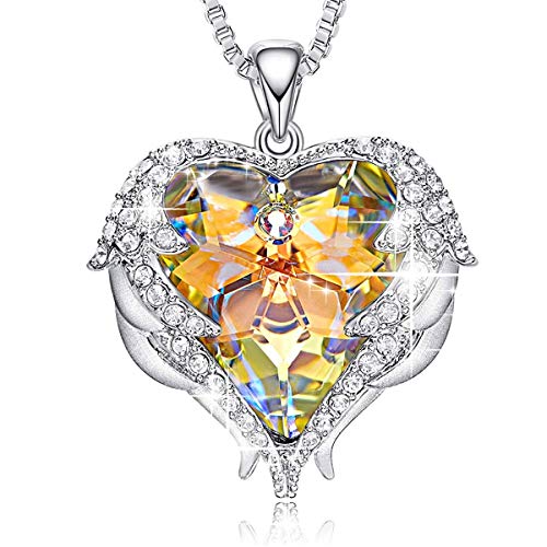 MINCHEDA Regalo de San Valentín Collar para Mujer Amor Corazon Collares Plata 925 con Cristales Swarovski, Joyas para Mujer, Colgantes Mujer, Regalos para Mujer