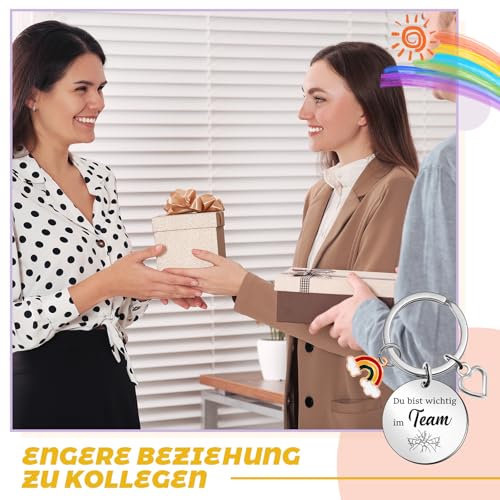 Tenare 8 Stück Schlüsselanhänger für Kollegen Team Geschenkset für Kollegen du Bist Wichtig im Team Danke für Alles Dankeschön Geschenk Abschiedsgeschenk für Kollegen Jobwechsel Ruhestand