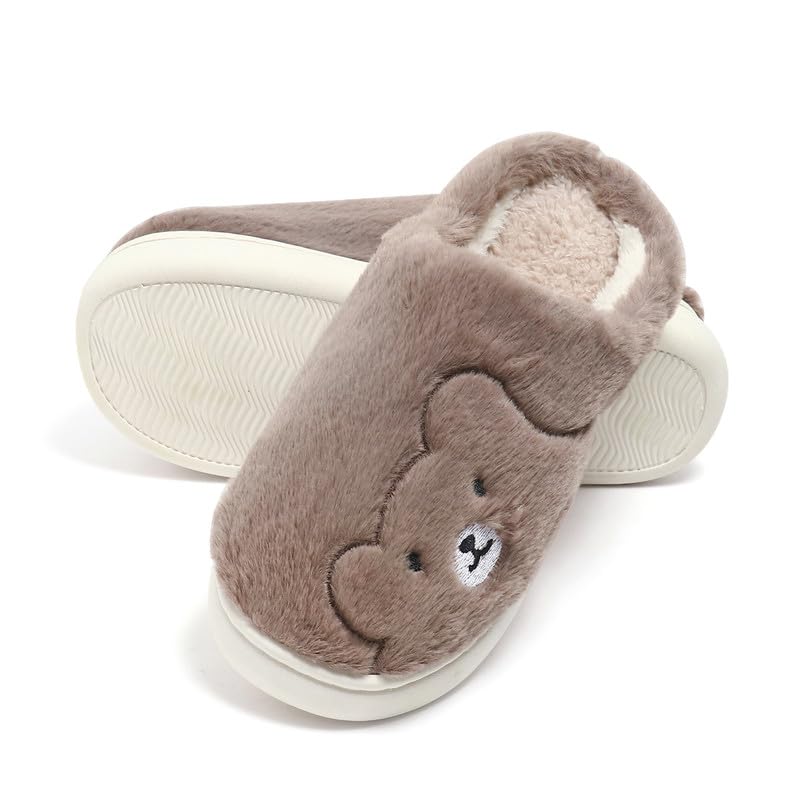 TopiBaaz Unisex Winter Flip Flop Slipper for Men and Women Soft Faux Fur Slip On Indoor Home Slides Slipper for Bedroom Sandals (Brown uk8) (B0DHZRQWTL) Amazon Price History, Amazon Price Tracker