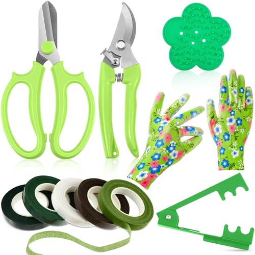 Kit de 10 piezas para jardinería con tijeras y guantes miniatura 1