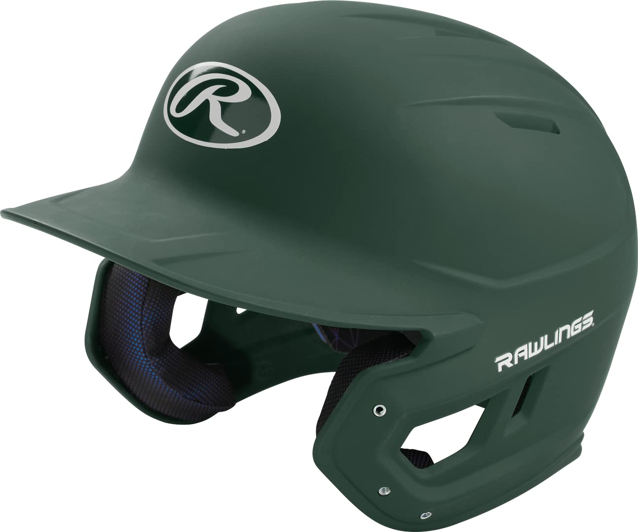 RAWLINGS MACH-DG7-JR 2019 Mach Baseball Batting Helmet, Matte Dark Green