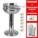 Produktbild Grill-Holzkohle Säulengrill Edelstahl Standgrill groß B/H/T 32 x 74 x 53cm Grillfläche mit Aschebehälter inkl. Grillzange, Grillbesteck und Grillbürste
