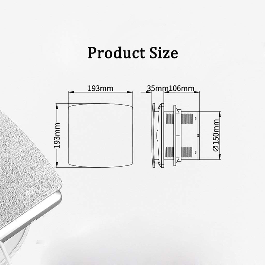 Industrial Ventilation Extractor Ventilation Extractor Silent Exhaust Fan Extractor Fans for Window or Wall Mounted Bathroom Quiet Ventilation Fan Household Ventilator, 6 Inches for Hotel Ventilation
