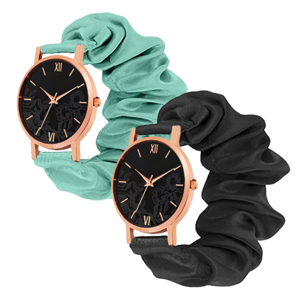 TACOFY™ Combo Pack Scrunchies Watch Classic & Unique Scrunchies Watches Strap Cloth Soft Pattern Solid Fabric Wristband I Watch Cute Elastic Scrunchy Bands Watch for Women & Girls Combo Pack (B0C3BGVJRP) Amazon Price History, Amazon Price Tracker