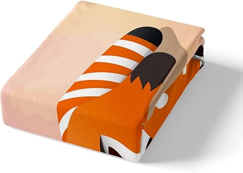Miniatura 4 de Feelyou Juego de funda de edredón de panda para niños, juego de ropa de cama de panda rojo para niños y niñas, con temática de animales de dibujos
