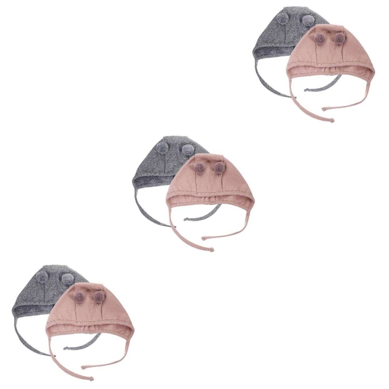 Toyvian 6piezas Gorro Algodón Orejas Gorro para Recién Nacidos Niñas y Accesorio Práctico y Cuidado Infantil