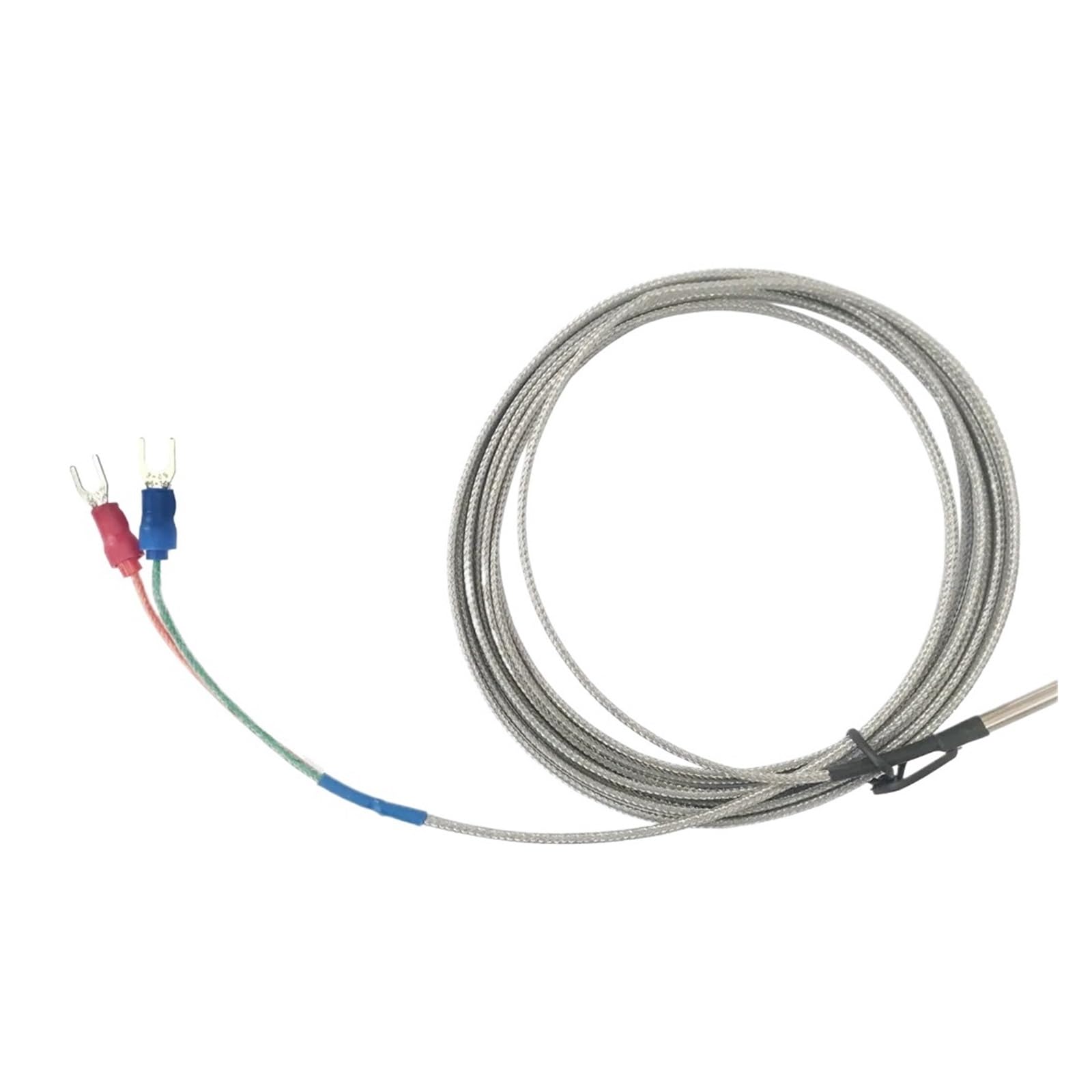 WUPLKCUIJ Temperature sensor 4 * 30mm in-line type thermocouple K/J/PT100 0-800℃ for PID Temperature Controller wire 1M 2M 3M(K type 1M)
