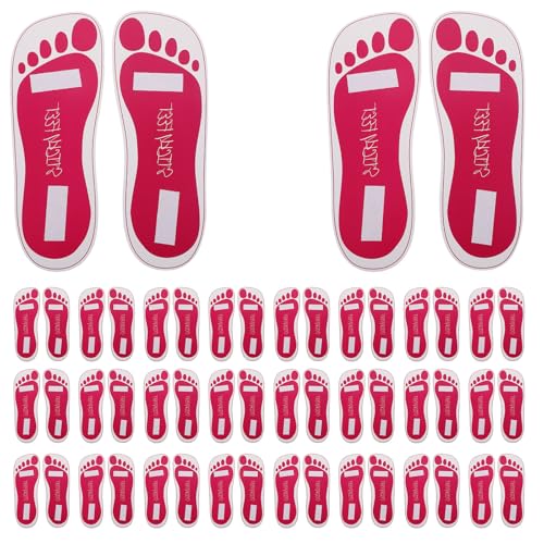 Ipetboom Almohadillas Autobronceadoras para Pies Adhesivas Desechables 25 Pares Protectores de Suelas para Bronceado en Aerosol Color Rosa Fucsia para Salón de Belleza Spa y Uso Móvil