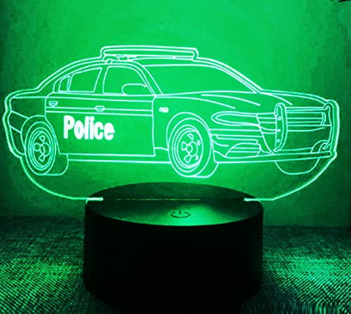 Lámpara 3D de mesa policía ilusión con 16 colores miniatura 5