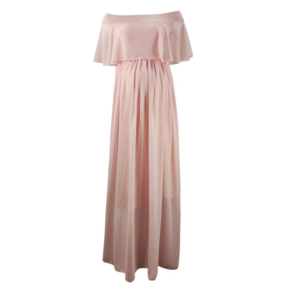 Vetement Maternite Grossesse Allaitement Grande Taille Photographie maternité Enceintes Volants Robe Manches Solides Femmes Accessoires Pas Cher Chic Shooting Photo Casual Pyjamas