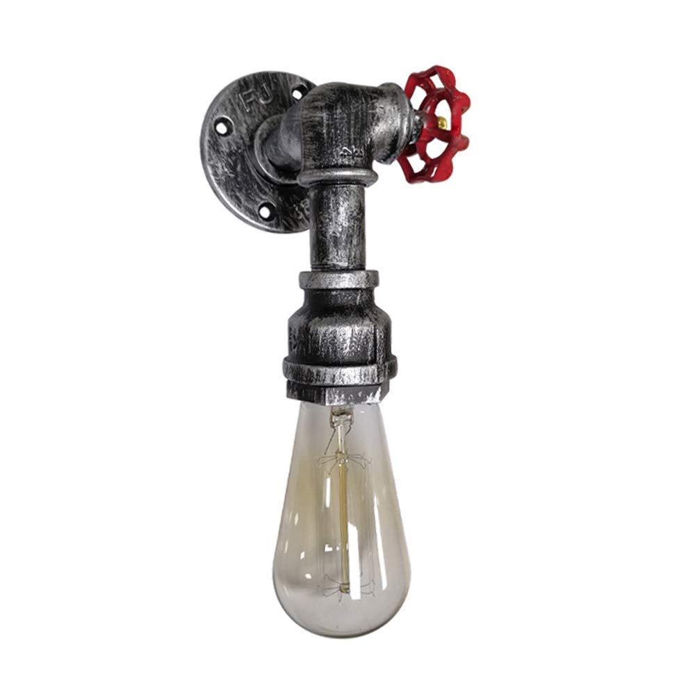 HXYSXHJUO Antique Metal Water Pipe Sconces, Industrial Wrought Iron Wall Lamp, Steampunk Style Design Light E27 for Bar, Corridor, Stairs, Balcony, Cafe, Lighting Decor