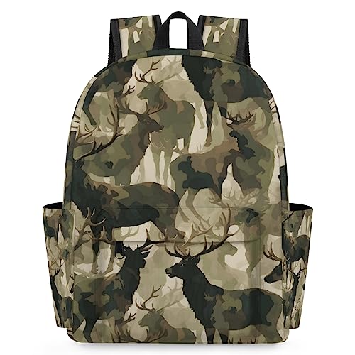 OMFUNS Mochila infantil para meninas e meninos, pré-escolar, infantil, infantil, mochila escolar leve, Camuflagem, Small