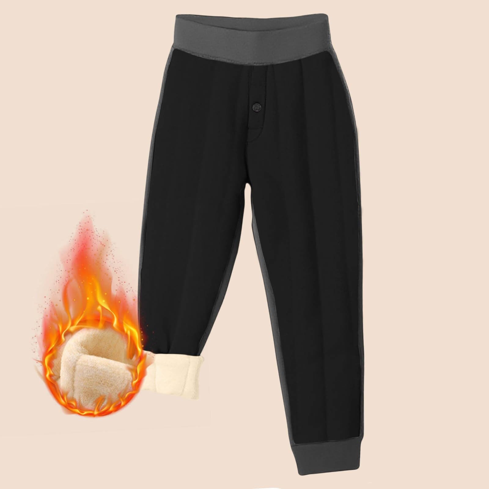 Pantalones Niño Termicos Cintura Alta Elástica Leggins Niño Largos con Forro Polar Gruesa y Cálida Pantalon Termicas para Otoño e Invierno Suave y Cómoda Ropa Interior para Niños 3-15 Años
