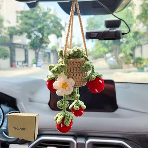 96CRVFT Crochet Hanging Plant Cover