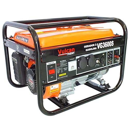 Vulcan Trent Gerador a Gasolina 4T 208Cc 7Hp 2.9 KVA 2900Watts Bivolt VG3600S