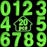 20 Pieces House Numbers Mailbox Numbers 0-9, 3D Door Address Numbers Self Adhesive Mailbox Numbers Sticker or House, Apartment, Office, Hotel Room, Mailbox Signs (Glowing Color,2.76 Inch)
