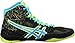 ASICS Men's Cael V6.0 Wrestling Shoe, Black/Atomic Blue/Flash Yellow, 12 M US