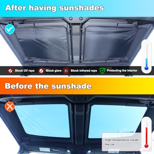 for Hummer EV Accessories 4 Top Glass Sunroof Sunshade Cover No Gaps No-Sagging Roof Sun Shade Shield Screen Heat Insulation Foldable Reflective UV for Hummer EV SUV Pickup Truck 2022-2024 2025 2026 by Suetlcoity - Used condition - Image 7
