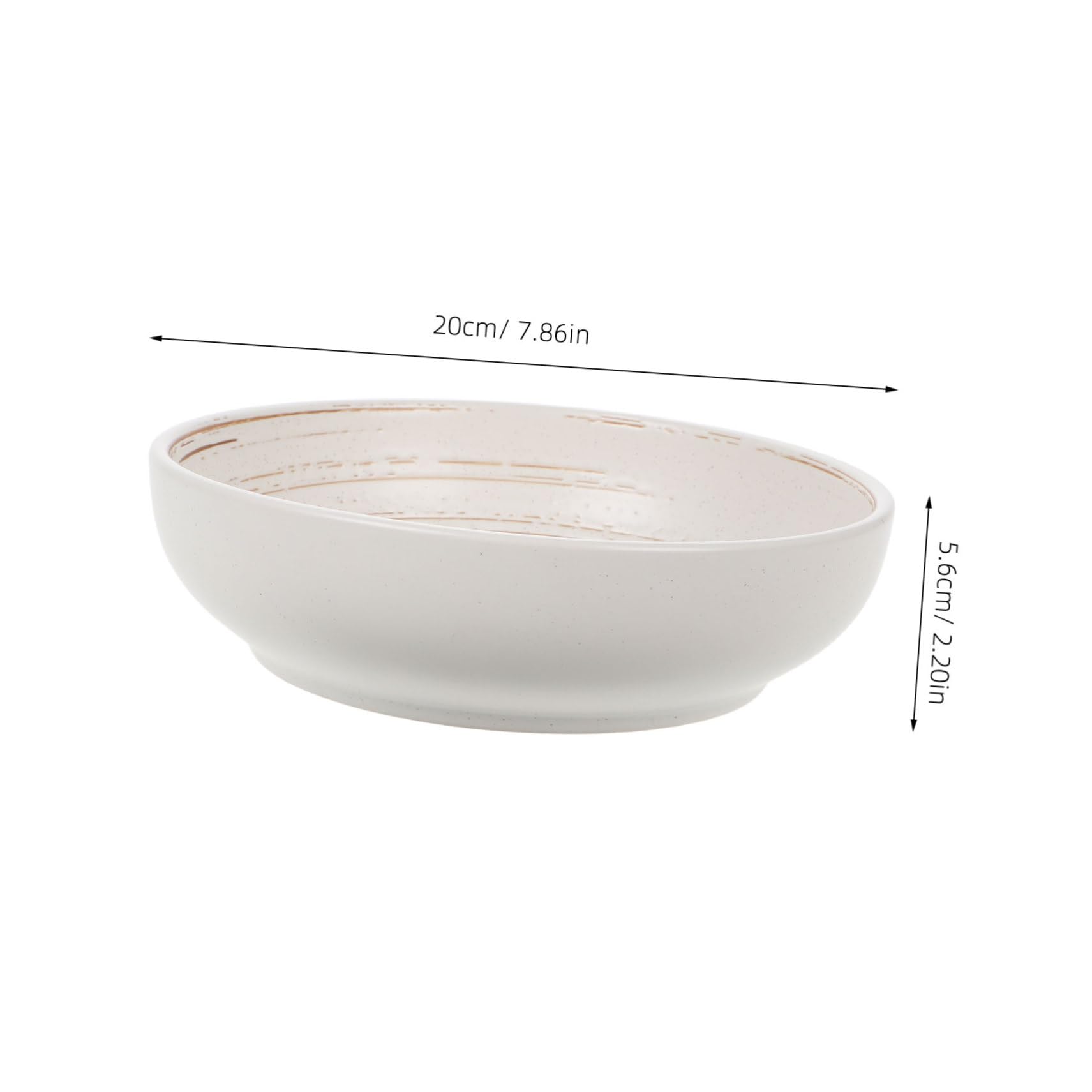 Cabilock Ceramic Large Deep Serving Bowl Ribbed Pasta Bowl for Salads Fruits and Desserts Dishwasher Microwave Safe for Home and Restaurant Use