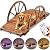 Ultym 5 FT Arched Wooden Garden Bridge with 11-Mode LED Lights