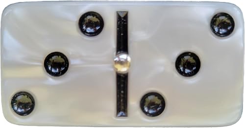 Miniatura 5 de Domino Double 6 Pastel Menta Verde Acrílico Jumbo Torneo Tamaño Profesional en Elegante Caja de Terciopelo Negro