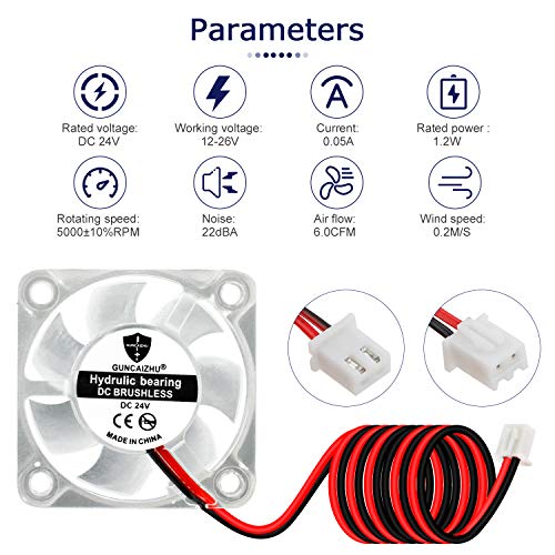 Makerhawk 40 40 10 Fan 24V Hydraulic Bearing Brushless Cooling Fan Rgb Led Dc 4010 40X40X10Mm 0.05A For 3D Printer, Pc, Case, Cpu #TOP1