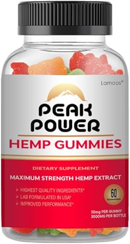 Peak Power - Gomitas de cáñamo Peak Power (individual, 60 gomitas)