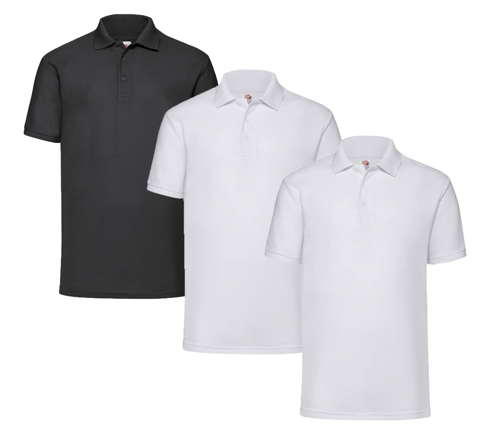 Fruit of the Loom Men's Polo Shirt (Pack of 3), XXXX-Large