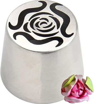 Russian Piping Nozzles Russian Piping Tips Set Flower Frosting Nozzles Stainless Steel Icing Piping Nozzles Cake Decorating Nozzles for DIY Cupcakes Dessert