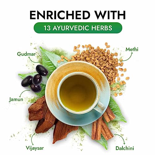 Image of Kapiva Dia Foods Green Tea for Blood Sugar Care | Jamun, Gudmar, Methi, & 10 More