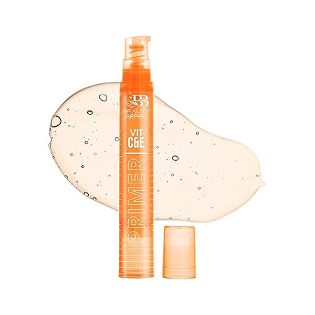 Beauty Berry Makeup Base Primer - 25ml | Non-Greasy Formula Fine Lines and Pores Minimizer Primer | Hydrating & Moisturizing, Long Lasting Primer for Face Makeup Infused, (VITAMIN C&E)