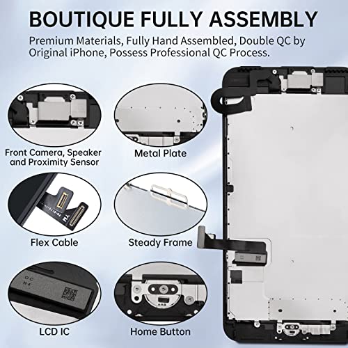 Pantalla para iPhone 7 Plus rota solucionada con este repuesto negro de 5.5 pulgadas 2