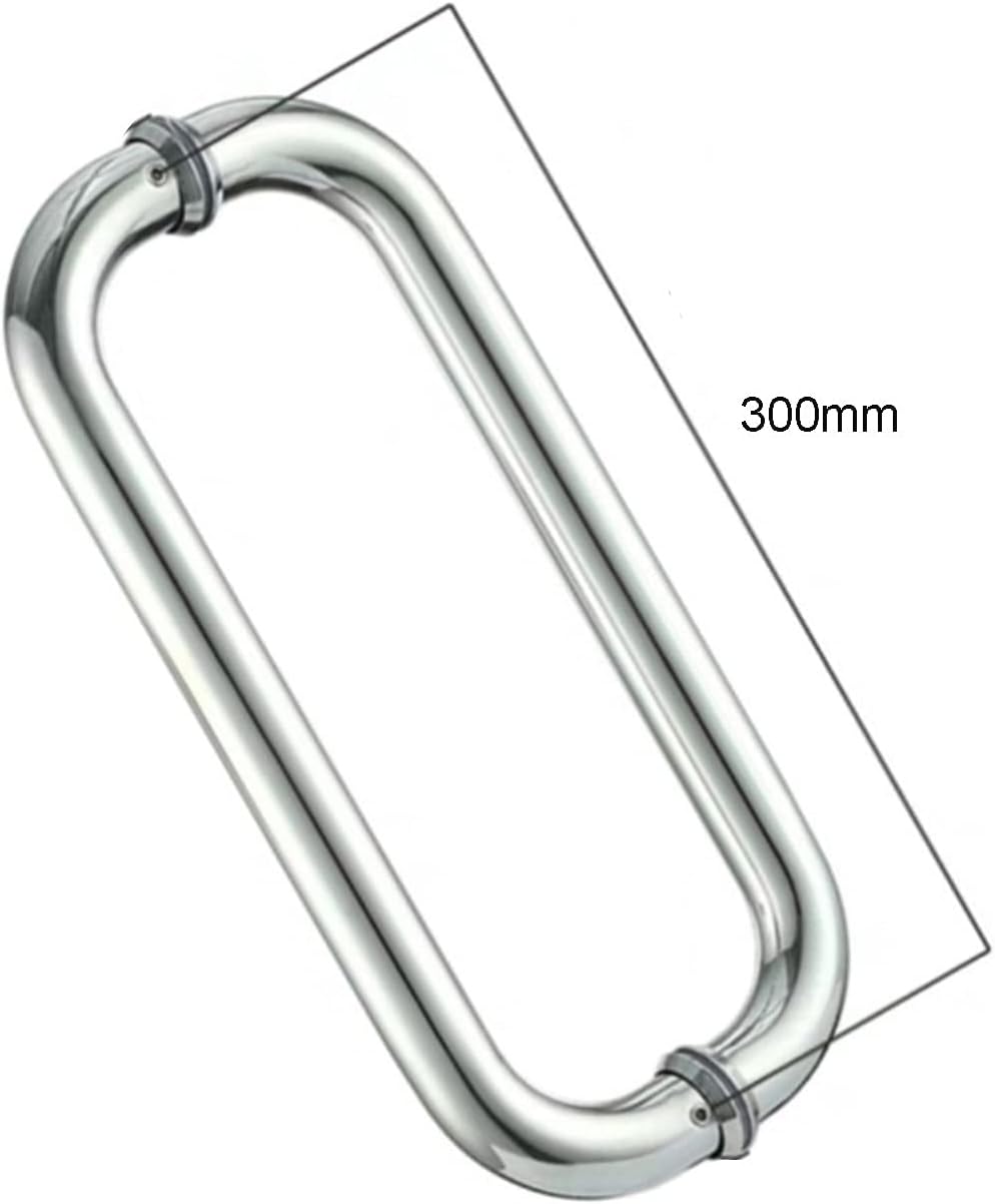 Pull Push Door Handles,304 Stainless Steel Home Shower Room Push-Pull Door Handle - Door Knob Replacement (Size : 400mm) (Size : 300mm)