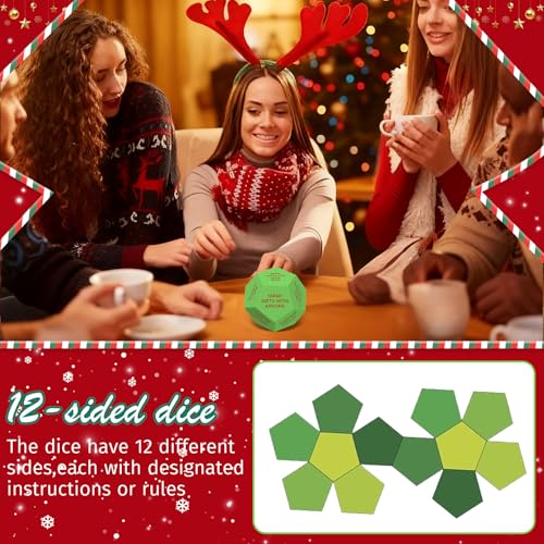 image for oyeftp Santa Swap Gift Exchange Dice, 3 * 3in Exchange Gifts Family Ga