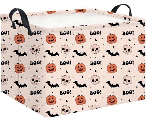 Image of Rectangle Storage Basket,Gift Basket,Room Decor(Bat Star Halloween)