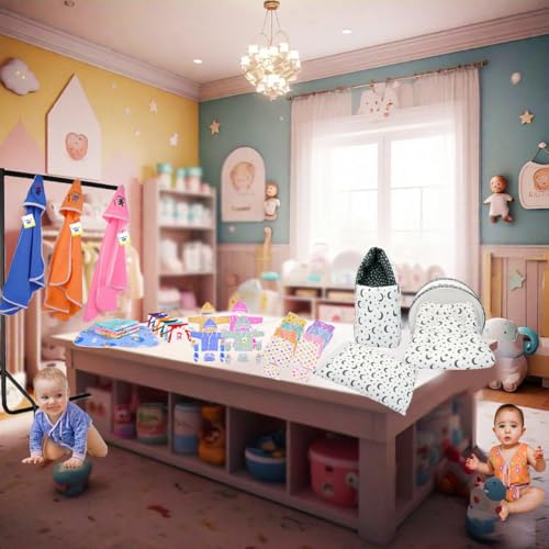 Image of Toddylon New Born Baby Essentials Kit 56 Combo Set (0-6 Months) | Newborn Hospital Bag Kit | Infant Combo Set for New Born Newborns Baby Dress & Clothing Set Infants Essentials Kit (Grey)