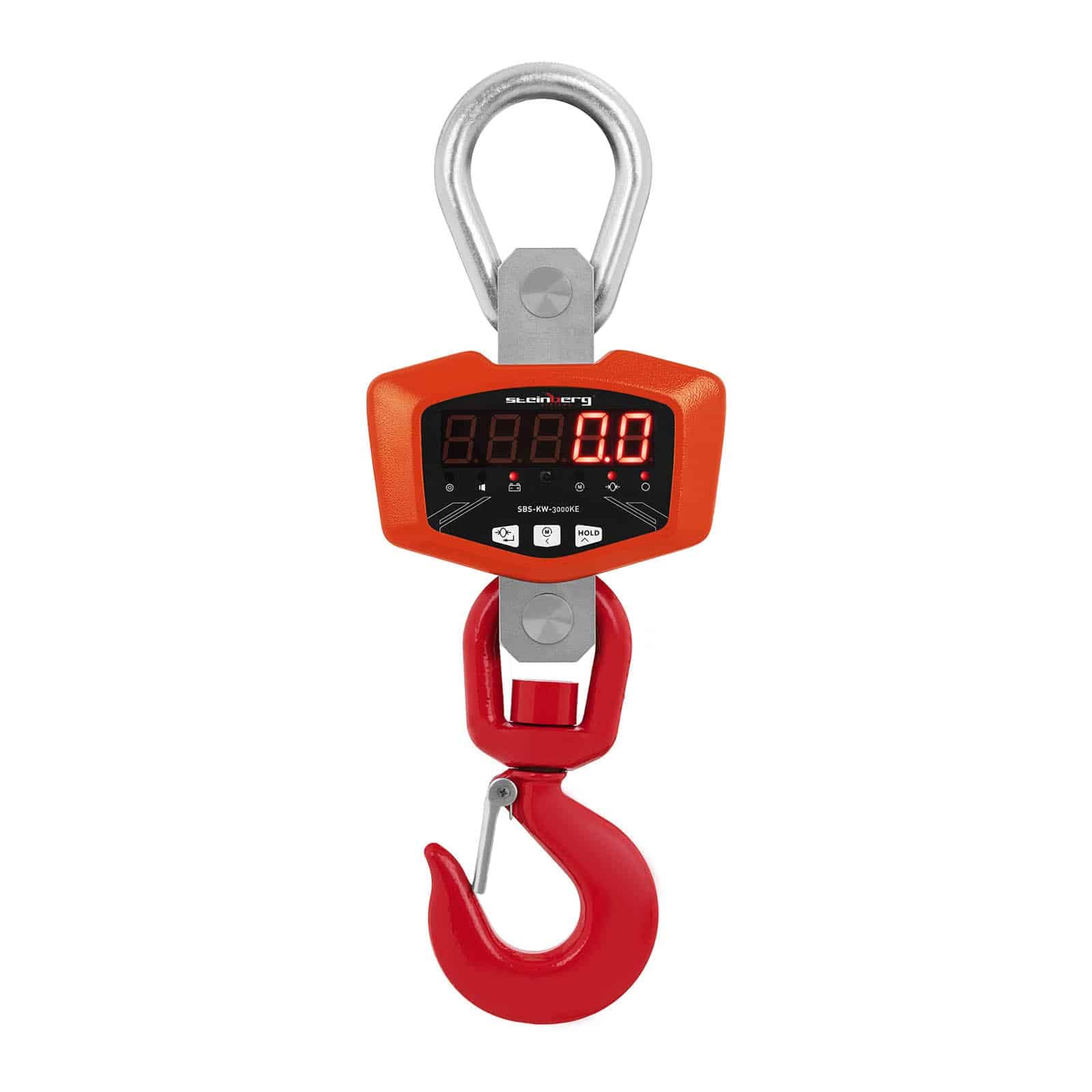 Steinberg Systems SBS-KW-3000KE Kranwaage 3.000 kg / 0,5 kg LED 360 Grad Hängewaage Wildwaage Zugwaage Lastenwaage
