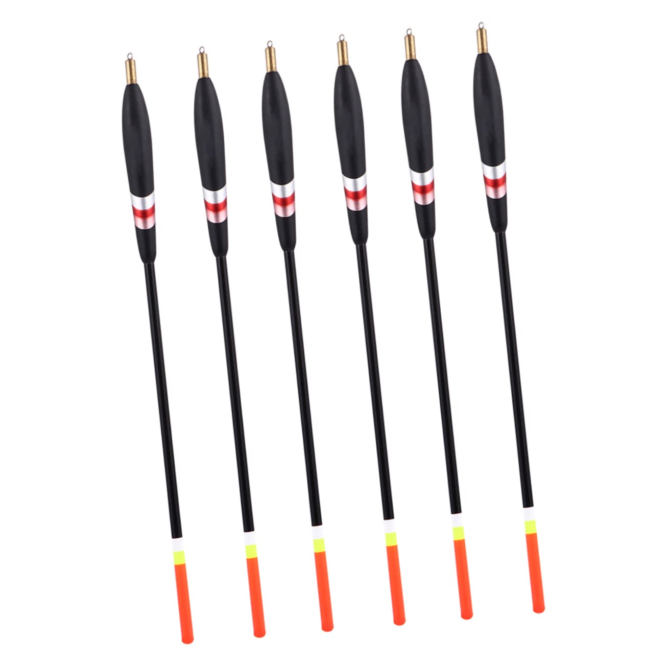 Kit de 6 Flotteurs de Pêche en Bois pour Pêche Marine et Lacustre, Forme Unique, Sensibilité Améliorée et Longue Portée pour Suivi des Poissons