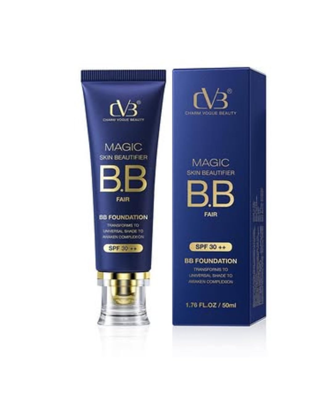CVB C65 Magic Skin Beautifier BB Fair Cream for Complexion Enhancer, Matte BB Foundation for Face Make-up, Skin Hydration with SPF 30 ++ (Shades 01, 50ml)-image-14