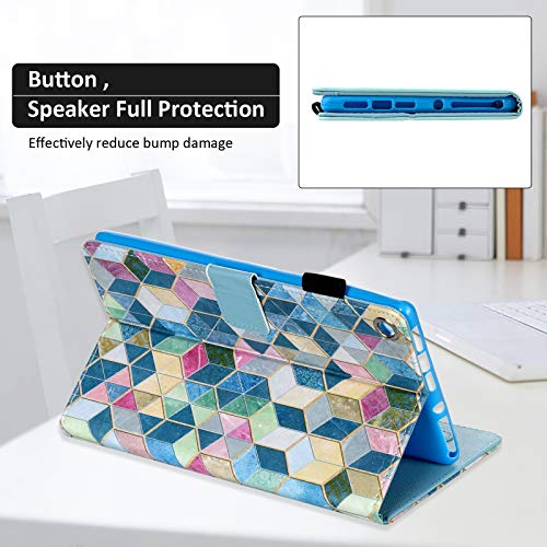 Dteck Case For Fire Hd 8 Tablet (Previous Generation-8Th/7Th/6Th Generation, 2018 2017 2016 Release) - Auto Sleep Wake Smart Case Synthetic Leather Protective Folio Wallet Stand Cute Cover (Mosaic) #TOP2