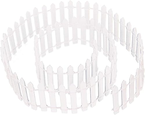 Prsildan Valla de jardín de hadas en miniatura de 40 pulgadas, mini adorno de madera para casa de muñecas