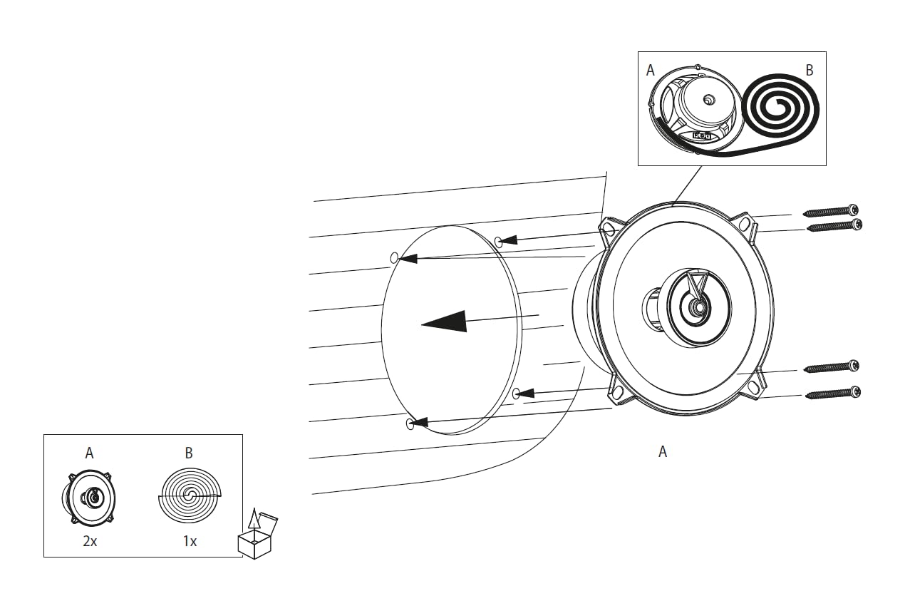 Cassa JBL Club 54F Gen 3 - Casse Auto 13cm di Harman Kardon - Upgrade degli Altoparlanti Macchina da 130mm - 135W, Alta sensibilità, Bassi intensi e Risposta alle Alte frequenze Impressionante