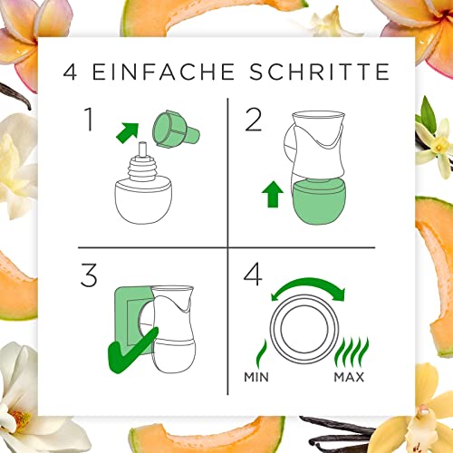 Air Wick Duftstecker – Starter Set mit 3x Nachfüller – Raumduft Sommervergnügen Flieder – 1x Gerät und 3 x 20 ml Öl