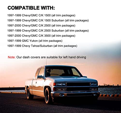 image for Yiz Dash Cover Mat Fit for 1997-2000 Chevy Chevrolet Silverado/GMC C15