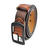 Zerimar, Cinturón para Mujer de Piel de Vacuno Genuino, Ancho 27mm, Ajustable y Fabricado a Mano, Accesorio para pantalones y para uso diario Color Caldera Talla 110